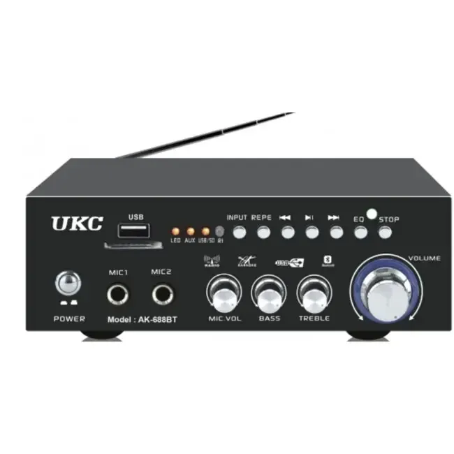 Універсальний Підсилювач Звуку AMP 688 BT Bluetooth FM USB SD AUX Портативний Потужний Стерео 110Вт Одеса - фото 2