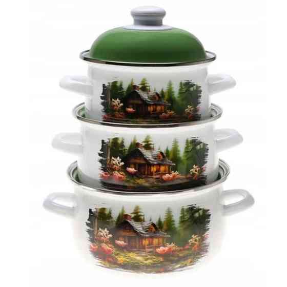 Набір каструль з міцним антипригарним покриттям, Набір каструль для приготування з кришками AI-82 Івано-Франківськ