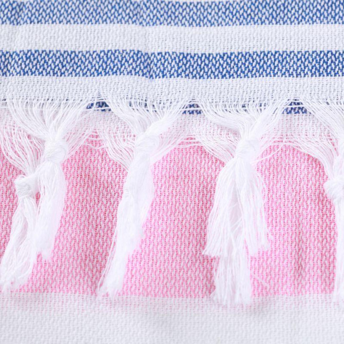 Рушник пештемаль Lovely Svi бавовняний, пляжний, хамам, spa - XХL 100x180 см Pink/Blue Stripes (7032025) Київ - фото 4