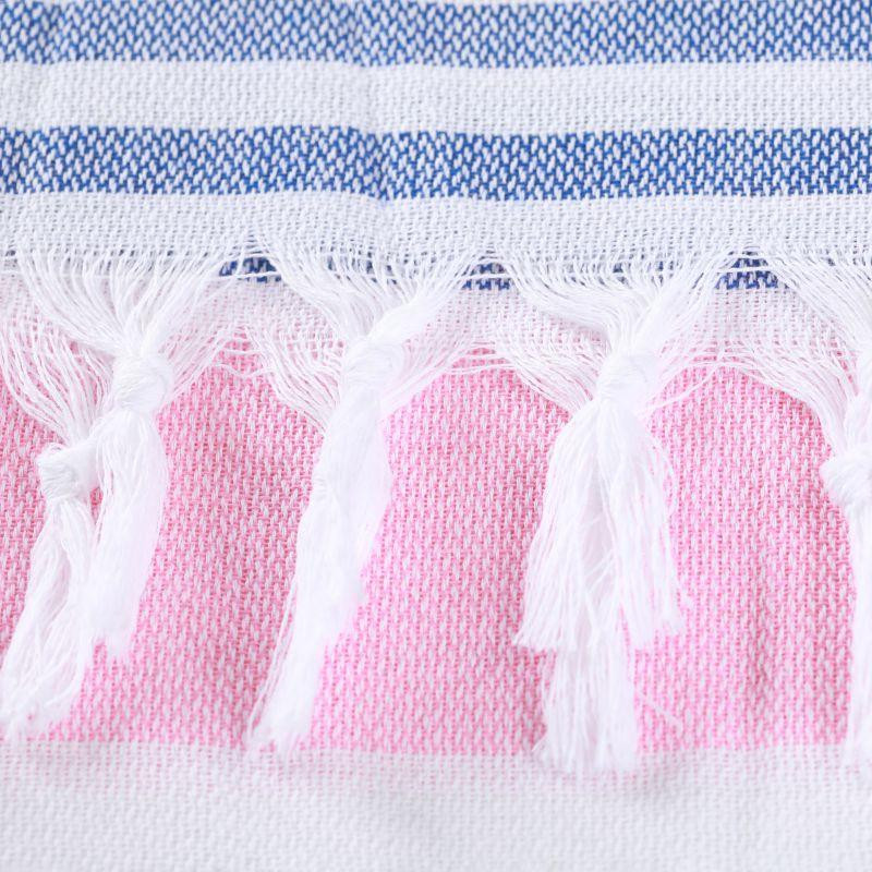 Полотенце пештемаль Lovely Svi хлопковое, пляжное, хамам, spa - XХL 100x180 см Pink/Blue Stripes Киев - изображение 4