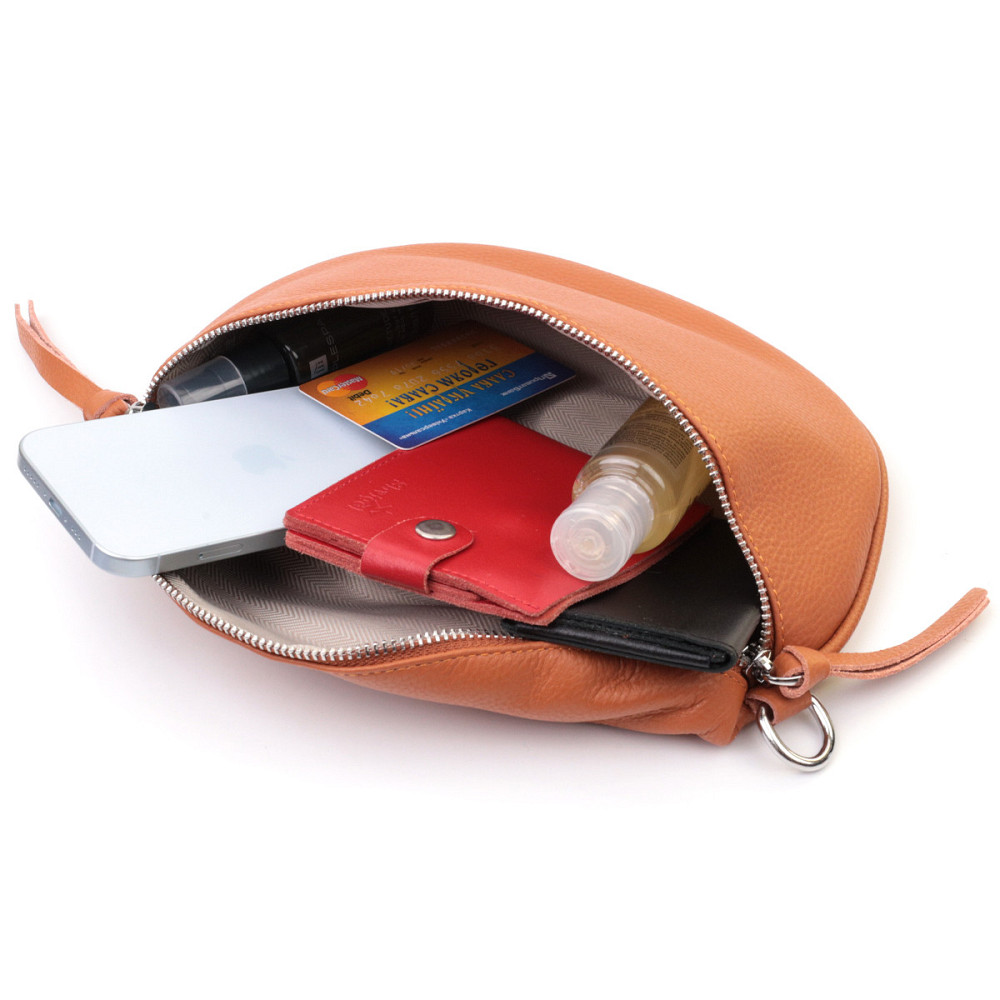 Кожаная стильная сумка для женщин через плечо с мини кошельком Vintage 22665 Рыжая Киев - изображение 9