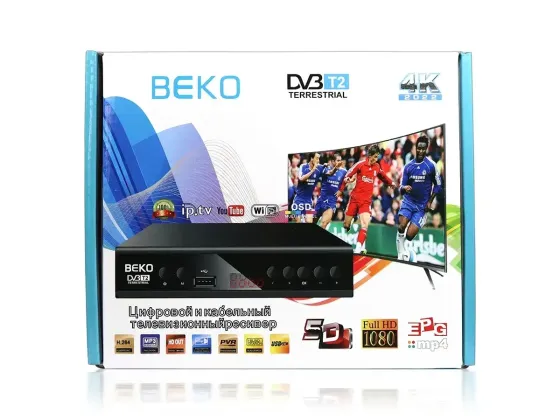 Цифровий ефірний приймач з екраном DVB-T2 IPTV/YouTube/WiFi/MP4/4K/1080 Beko BK-2020 Київ