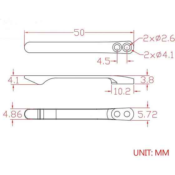 Кліпса кишенькова титанова Civivi T001C з титановими гвинтами Рівне