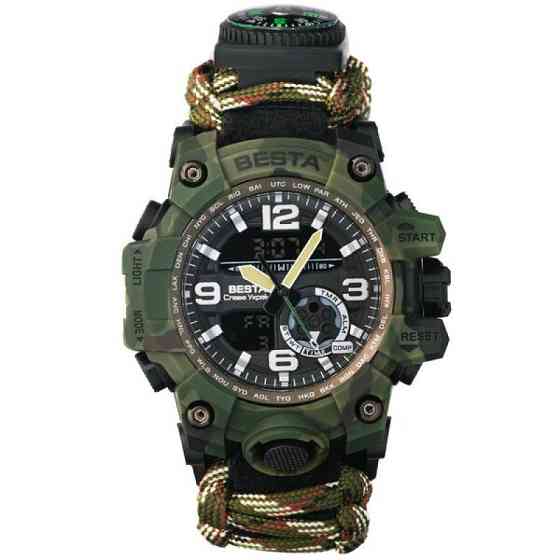 Мужские наручные часы Besta Box Military Set с компасом + подарочный набор Винница