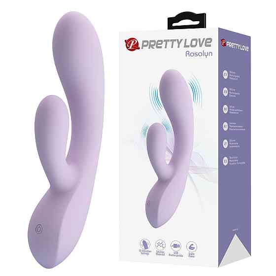 Вибратор-кролик Pretty Love Rosolyn фиолетовый, 19 х 3.6 см Sex Aura Киев