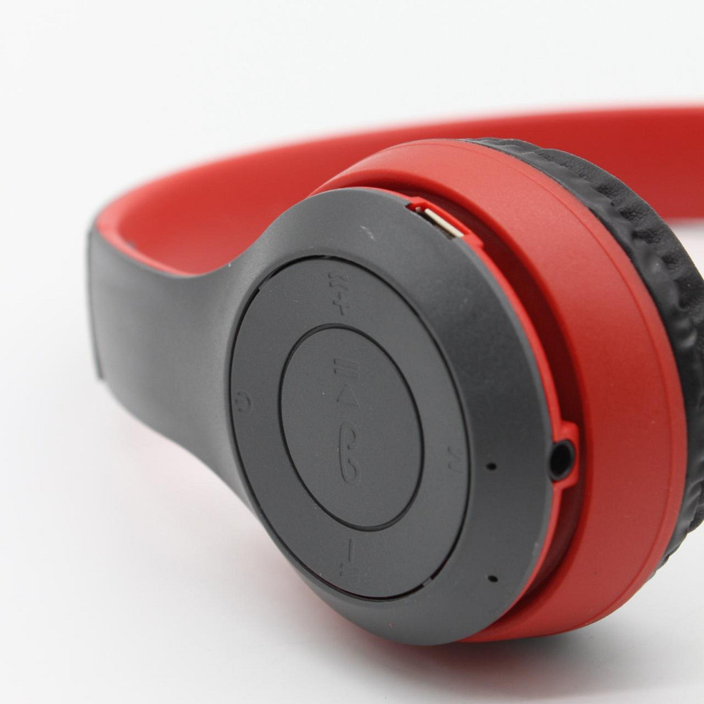 Бездротові Bluetooth-навушники з мікрофоном і Mp3 плеєром, P47, Червоний/Стереогарнітура/Накладні навушники блютуз Київ - фото 7