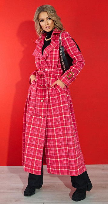 Стильний картатий плащ (42) Київ - фото 7