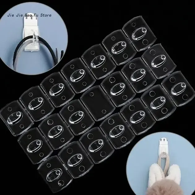 Набор самоклеящихся крючков 1,3х1,8 см для гирлянд и декора, не оставляют следов (20шт) Коломия - фото 1