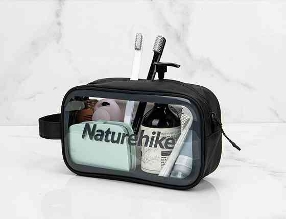Косметичка портативна водонепроникна Naturehike NH20SN007, Розмір М, чорна прозора Киев