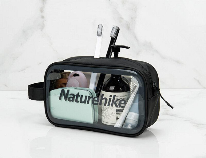 Косметичка портативна водонепроникна Naturehike NH20SN007, Розмір М, чорна прозора Киев - изображение 5