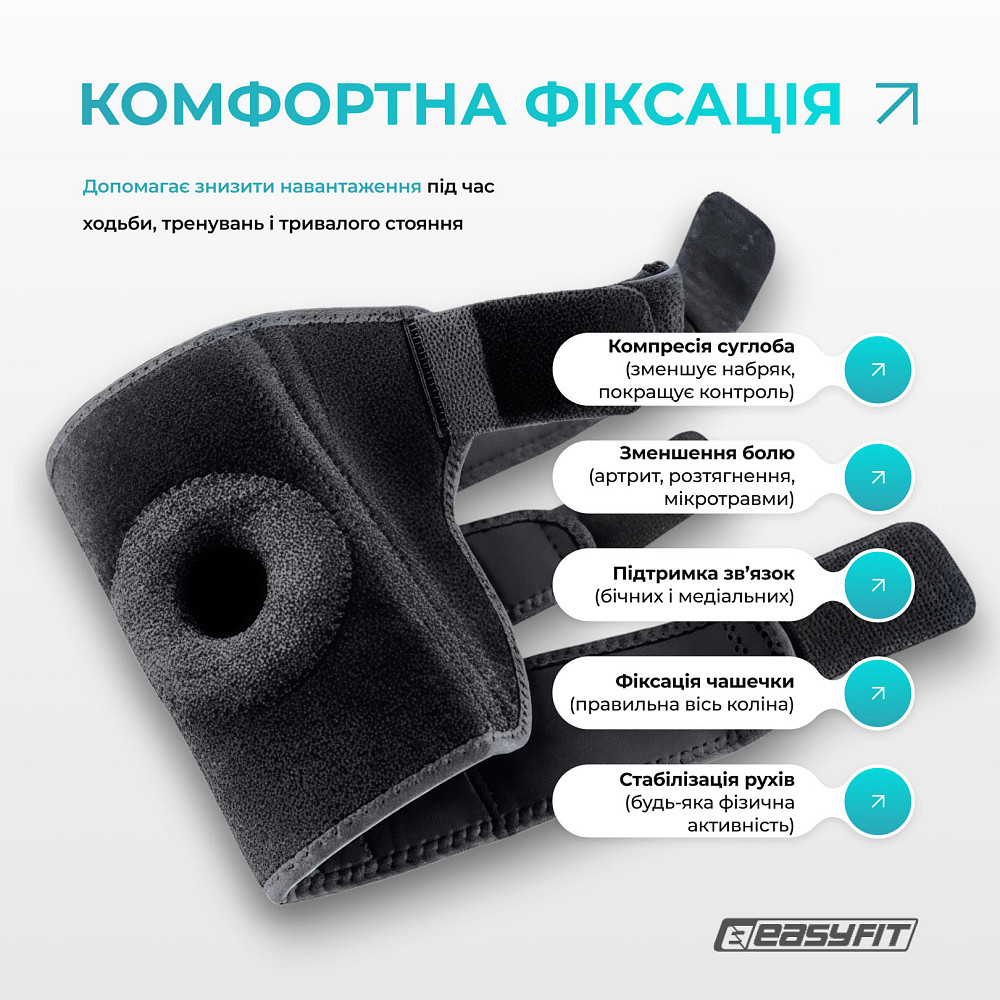 Наколінник-ортез EasyFit із пателярним кільцем Коломия - фото 5