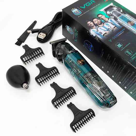 Машинка для стрижки волос с акамулятором VGR, Электрическая машинка с насадкой для бороды WF-79 Львов