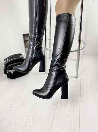 Nivelle Чоботи жіночі NIVELLE 1001/48 чорні (весна-осінь, шкіра натуральна) (2924) 38 Коломия