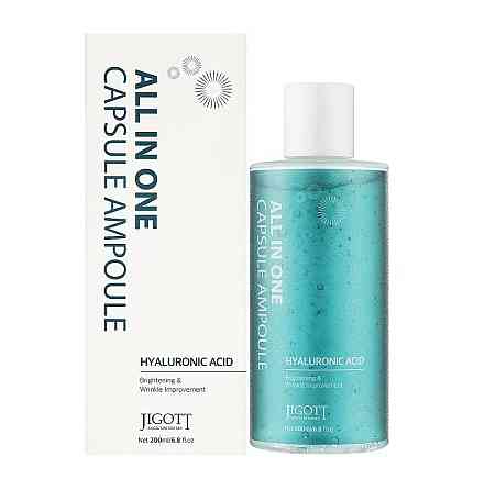 Капсульная сыворотка с гиалуроновой кислотой All-In-One Hyaluronic Acid Capsule Ampoule Jigott 200 мл Киев