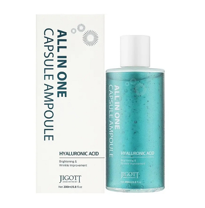 Капсульная сыворотка с гиалуроновой кислотой All-In-One Hyaluronic Acid Capsule Ampoule Jigott 200 мл Киев - изображение 2