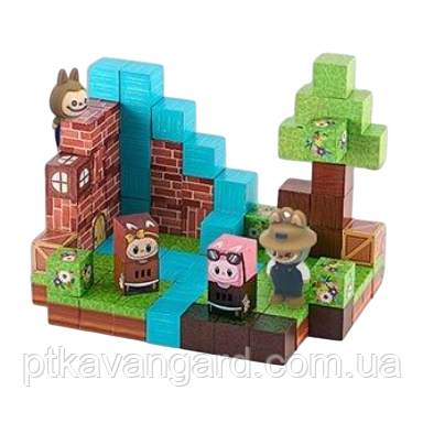 Магнітний конструктор Лабубу 100 деталей BZ 94-5 ПОДВІЙНИЙ МАГНІТ Хмельницький