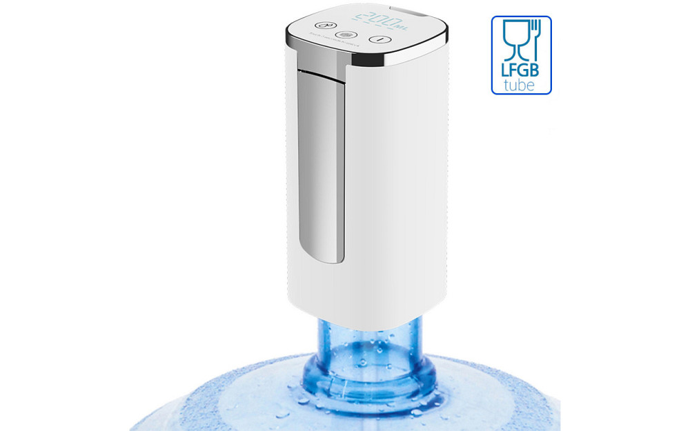 Помпа для води на бутель електрична біла з носиком та дисплеємViO E22 Київ - фото 3