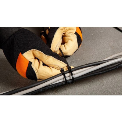 Стяжка Topex черная, 3.6x200 мм, пластик, 100 шт. (44E976) Винница - изображение 6