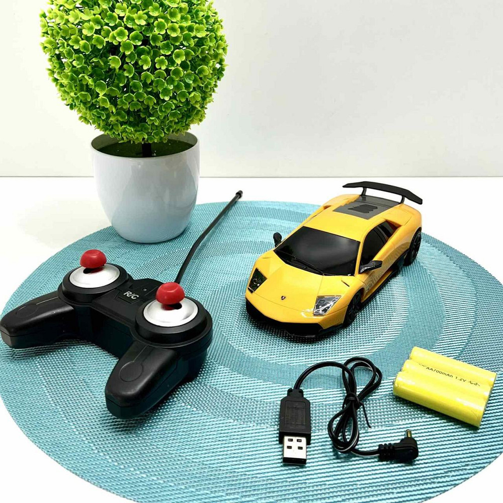 Машинка Lamborghini на радіокеруванні Автосвіт масштаб 1:24 Жовта (AR-2325) Чернігів - фото 1