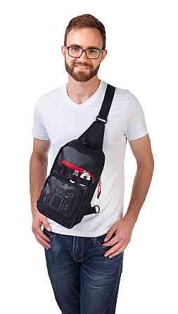 Рюкзак городской Troika Cross Bag 5л через плечо Черный Винница