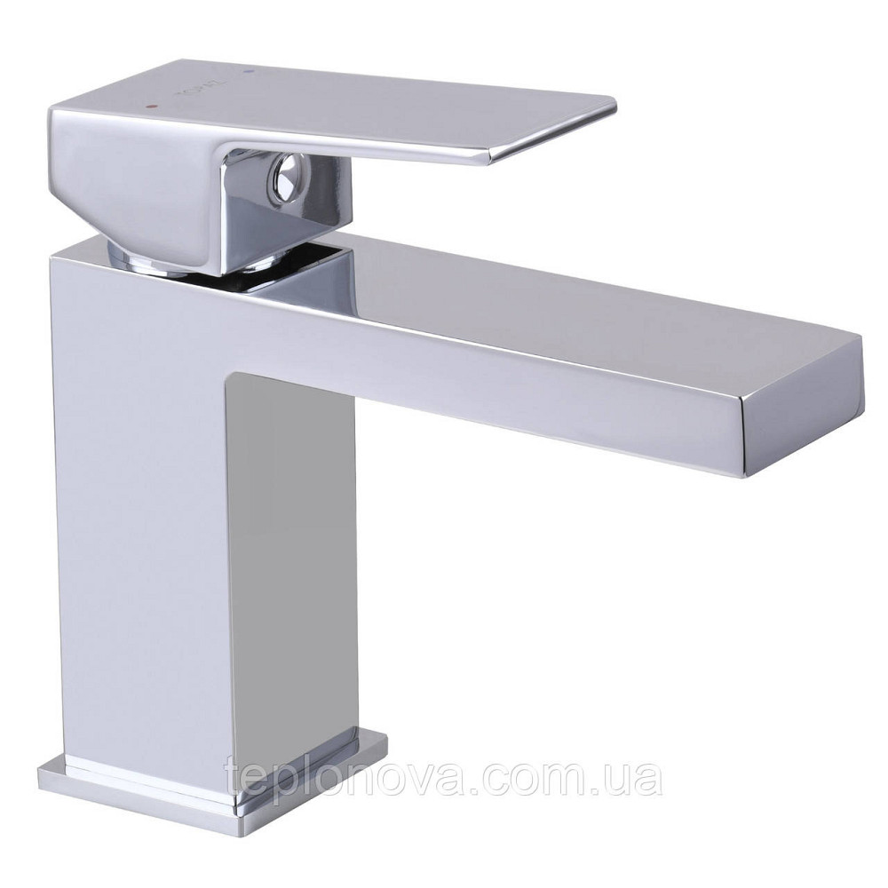 Змішувач для умивальника TOPAZ ODISS TO 18401-H61B Квадро cartridge D35, шланги 45 см Чернівці - фото 1