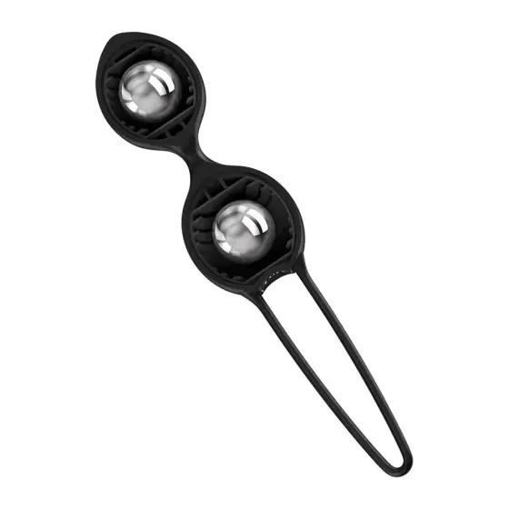 Вагінальні кульки Fun Factory SMARTBALLS DUO Black, 2 шт, діаметр 3,2 та 3,6 см Львів