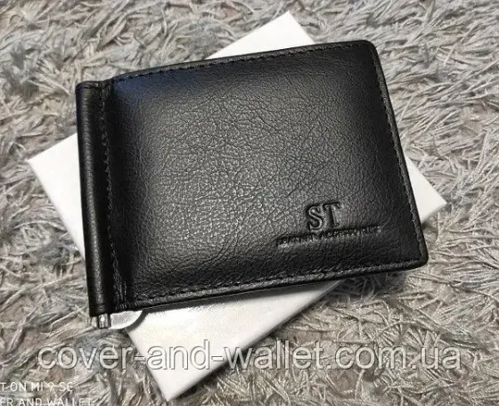 Кожаный зажим для денег и карточек на магните ST Leather 453 Киев