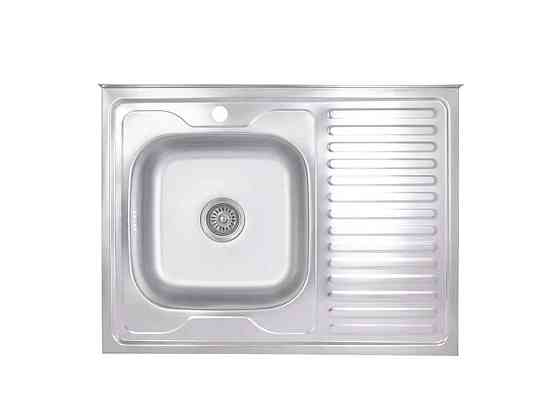 Мийка накладна 600х800х160мм 1 6080-L, Satin 0,6мм BRIN6080LSAT06 ТМ Brinex Киев