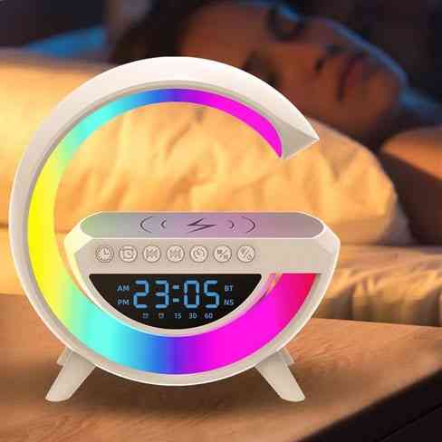 Настольный ночник с беспроводной зарядкой для телефона G-Smart BT-3401, Умная настольная лампа ночник QE-83 Львов