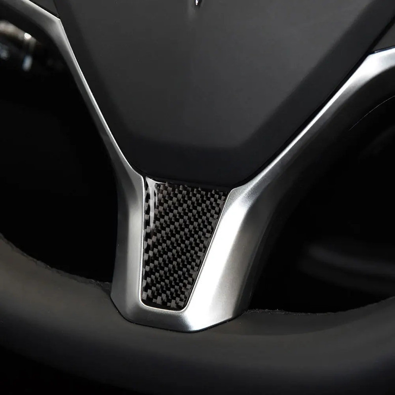 Наклейка на руль Aim Tesla Model S / X (Gloss carbon) Николаев - изображение 3