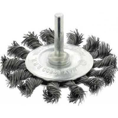 Щетка для электроинструмента Зеніт дисковая плетенная сталь 75 мм, 0,5 мм (36103075) Винница