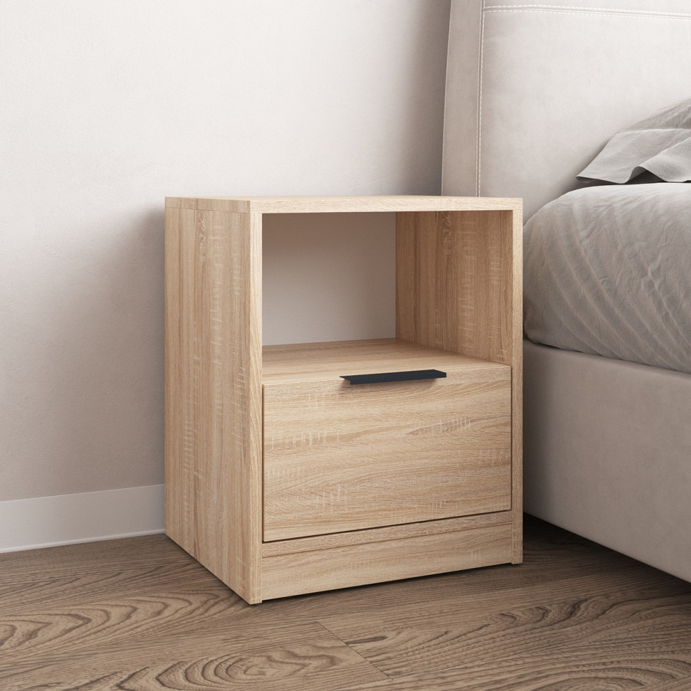 Тумба прикроватная VAYS M-31, с ящиком и полкой, ЛДСП, 40х35х50 см – для спальни Львов - изображение 2