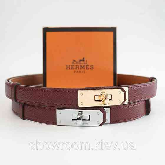 Женский кожаный ремень бордового цвета (280-2) Киев