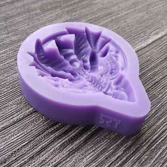 Молд силіконовий Дракон 70 на 85 мм фіолетовий Київ