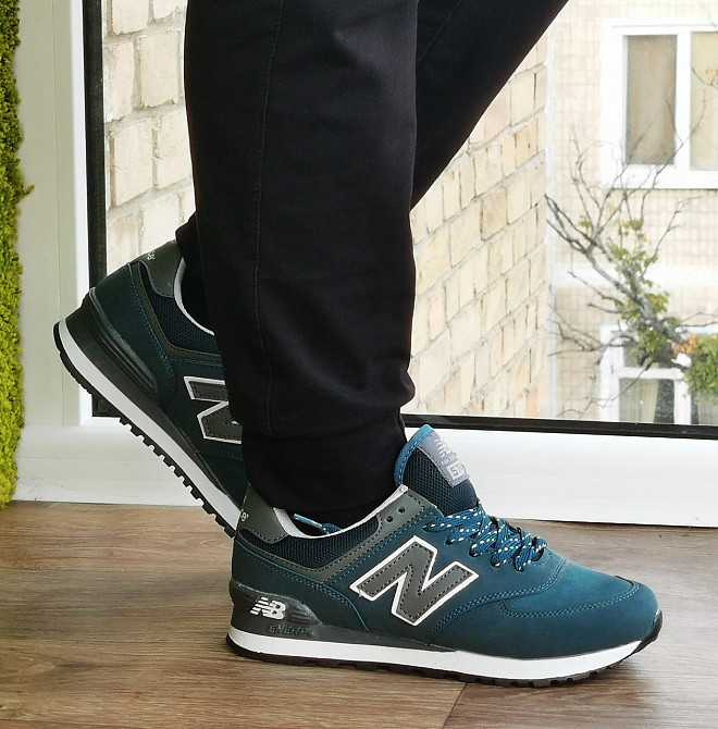 Синие Кроссовки New Balance 574 Женские Мужские Замшевые Голубые Нью Баланс (размеры: 36,37,38, 39) - 63-5 Днепр - изображение 3