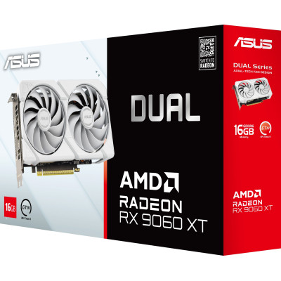 Видеокарта ASUS Radeon RX 9060 XT 16Gb DUAL WHITE OC (DUAL-RX9060XT-16G-WHITE) Винница - изображение 7