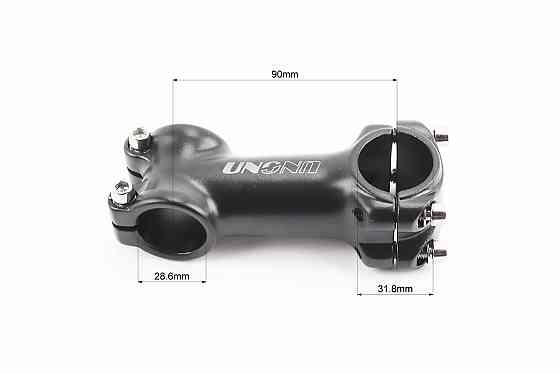 Винос керма MTB 28,6x31,8х90мм, алюмінієвий, чорний AS-601 Київ