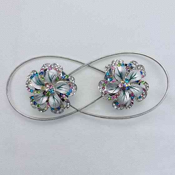 Магніти для штор та гардин "Flowers" набір 2 шт Різнокольоровий (81-241) Київ