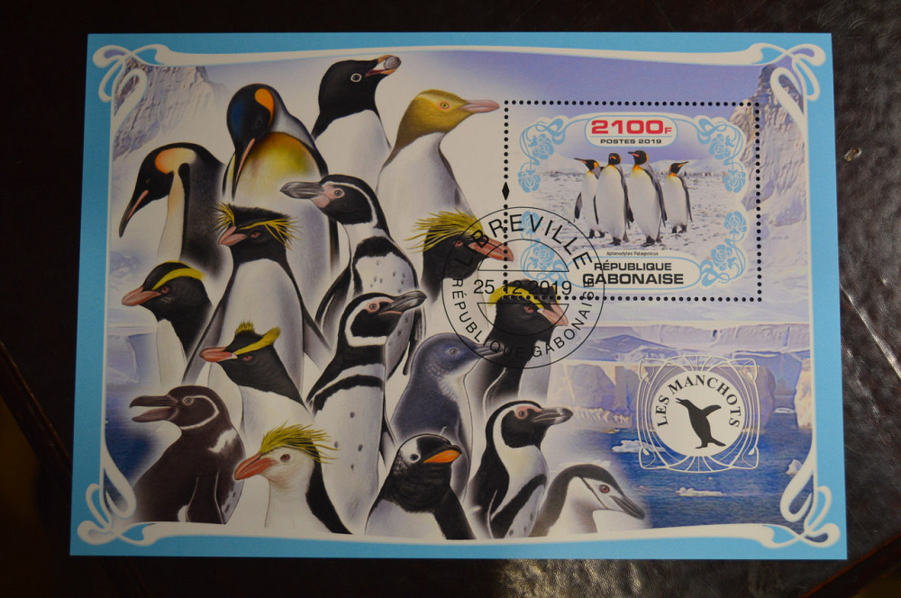 Габон. Марки. Фауна. Блок. 2019 рік (У-2) Полтава - фото 1