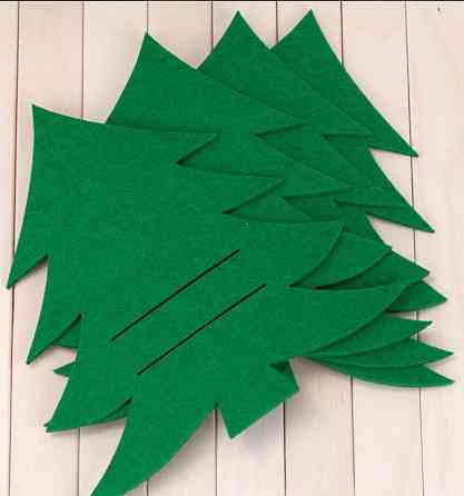 Новогодний держатель для столовых приборов Ёлочка 4 штуки 20 на 17 см зеленый Киев