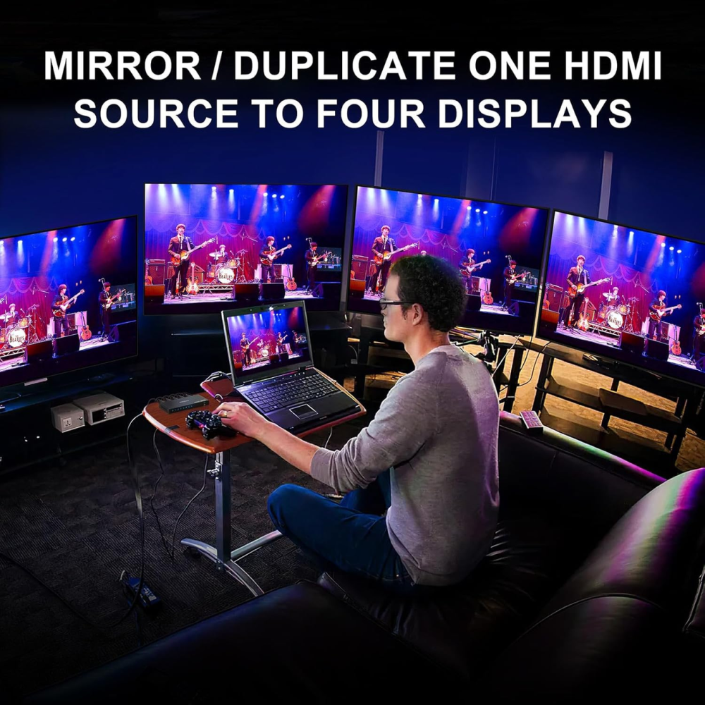 HDMI сплиттер 1x4 AVIDGRAM 4K 60Hz 4:4:4 HDR10|  разветвитель HDMI на 4 экрана, EDID, 18 Гбит/с, HDCP 2.2 Киев - изображение 3