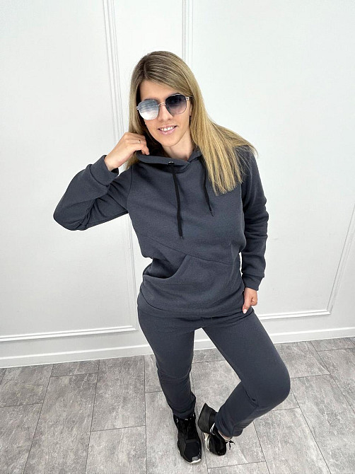 Женский спортивный костюм на флисе Impuls батал 50-52, Графит Киев - изображение 5
