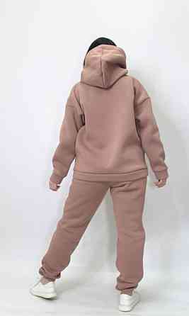 Женский спортивный теплый костюм трехнитка на флисе Какао XL/2XL Харьков