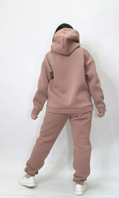 Женский спортивный теплый костюм трехнитка на флисе Какао XL/2XL Харьков - изображение 5