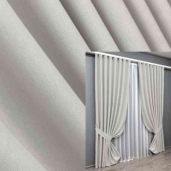 Комплект штор VR-Textil Блекаут двосторонній Scandi № 1903ш Димчасто-білий 100х270 см 2 шт (31-994) Київ