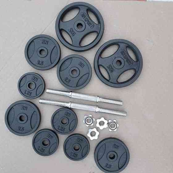 Набор Штанга 30 кг + Гантели по 10кг наборные Гантели, гири, штанги и диски металлические блины Киев