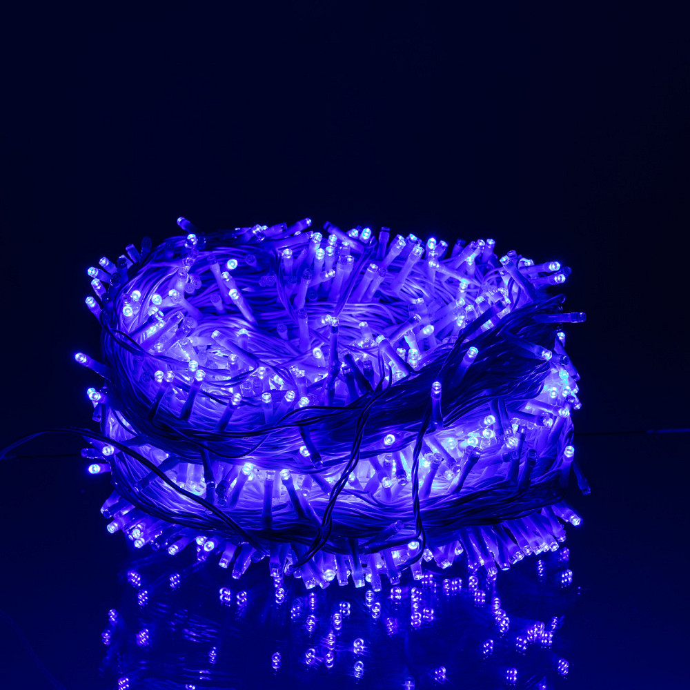 Garlando Гірлянда Різдвяна фея вулична 100 м 1000 LED білий провід Синій CF1000L100MWBL Коломия - фото 1