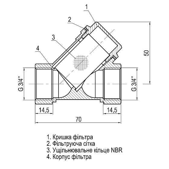 Фільтр грубого очищення SOLOMON 3/4″ 8011 Київ