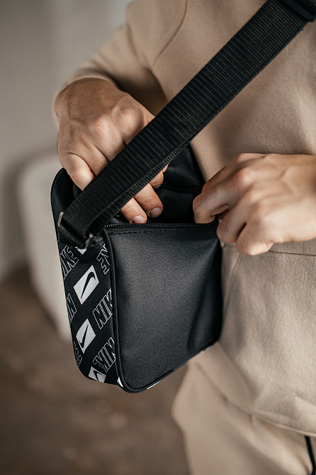 Барстека Nike, Чоловіча сумка через плече, Текстова барсетка на три відділення, Брендаова сумкаMasterSem Київ - фото 8