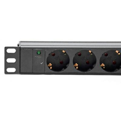 Силовой блок Kingda 19" 1U 9xSchuko, С14, без кабеля (KD-GER(16)N1009WKPB19A-C14) Винница - изображение 2